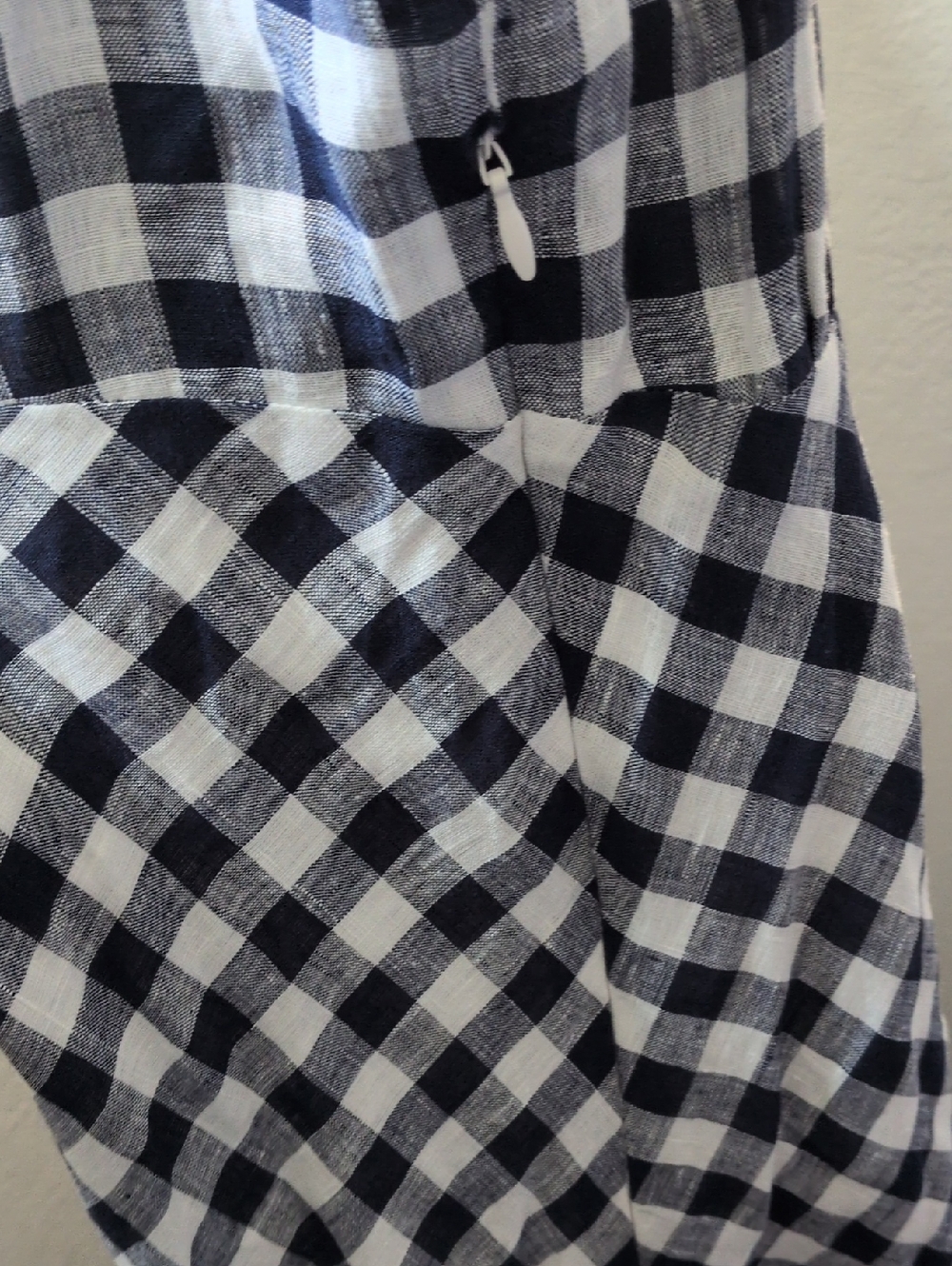 ✨Gap × DÔEN gingham linen midi dress In Blue Check Size XL - Picture 7 of 9
